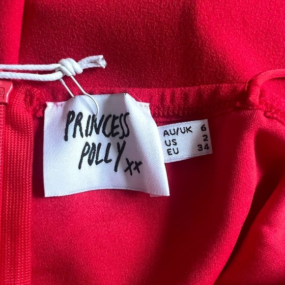 Princess Polly Aero Midi Dress (Red)Size 2. 90% polyester, 10% elastane - Picture 7 of 9